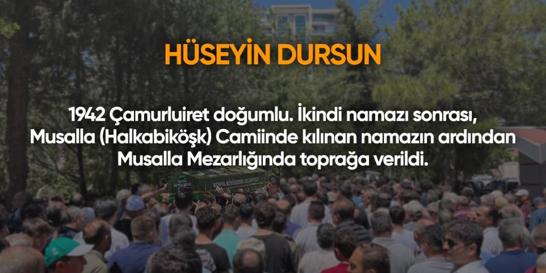 Konya'da bugün vefat edenler | 21 Kasım 2024 2